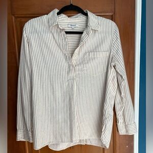 Madewell Striped Button Up 100% Cotton sz M